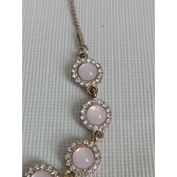 Light Pink Round Rhinestone Encrusted Beads Serpentine Chain Adjustable Bracelet - Picture 9 of 9